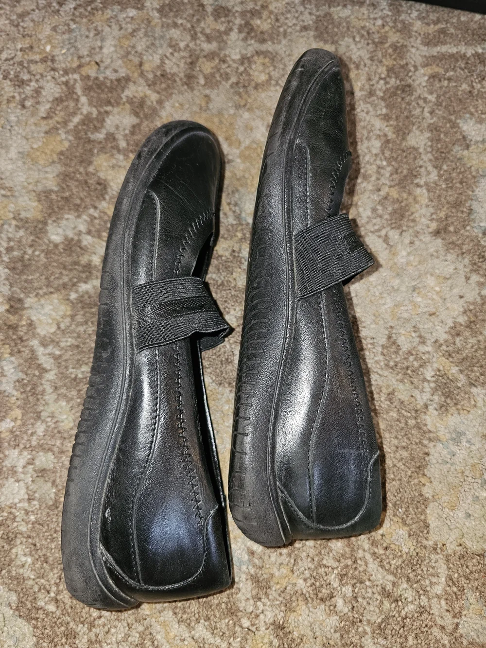 Clarks Black Mary Jane Strap Flats